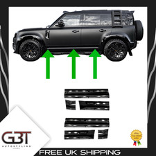 Door Trim Side Mouldings Gloss Black Fits Defender 110 L663 2020+