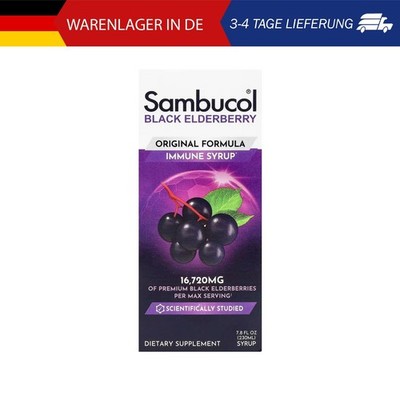 Sambucol, Black Elderberry Immune Syrup, Schwarzer-Holunder-Immunsirup, Original