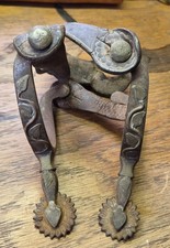 Unmarked J R McChesney Cowboy Spurs Barn Find 1 R T Frazier Strap Vintage