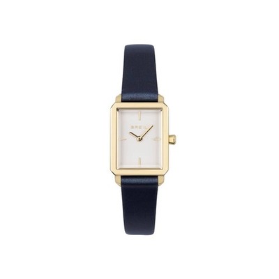 Breil Carrè Uhr TW2026 Watch Damen Leder Blau Gold Vergoldet Rechteckig