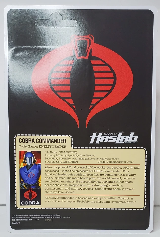 GI Joe Serie Clasificada HasLab HISS Tanque Mickey Mouse Retro Cobra Commander Sin usar, en caja Foto 2 de 2
