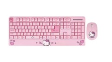 Sanrio Hello Kitty Wireless Keyboard Mouse Set Palm Rest Retro Pink Official KR