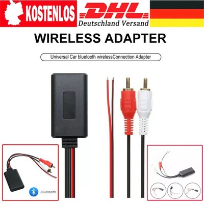 12V Car Audio Stereo Bluetooth-compatible AUX Receiver Module 2RCA Cable Adapter