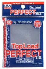 100 KMC Standard Size Perfect Fit Clear Inner Card Sleeve Barrier Deck Protector