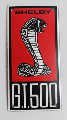 SHELBY G.T.500 Rot Tür Schild Garage Emailschild NEU 20x10 cm