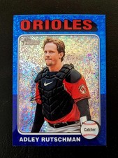 2024 Topps Heritage Adley Rutschman #188 Chrome Blue Sparkle Refractor Baltimore