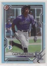 2021 Bowman Draft 1st Edition Sky Blue Foil Julio Carreras #BD-30 0b3