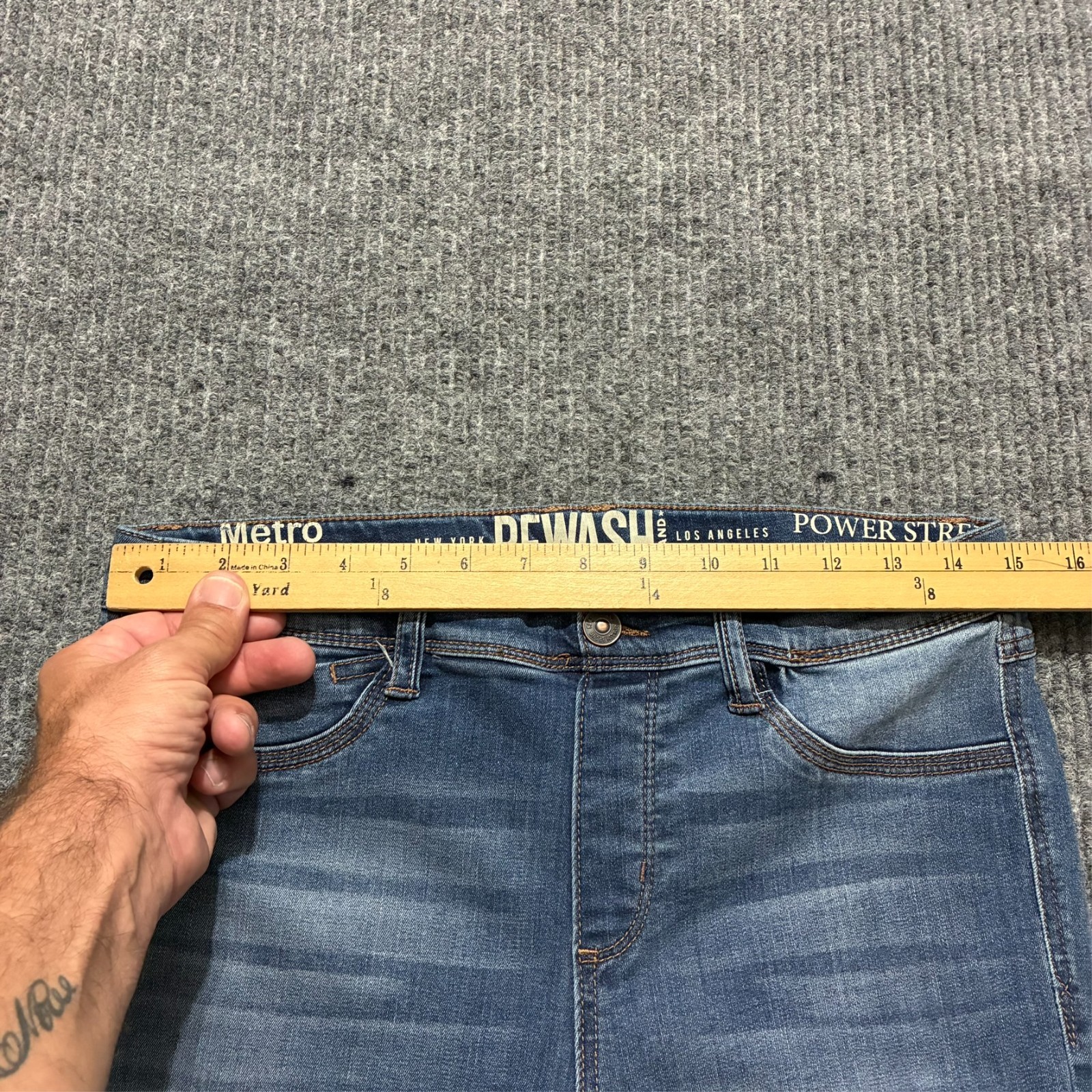 REWASH Womens Skinny Jeans Size 9/29 Blue Denim Power Stretch Metro Mid Rise