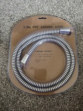 Image of Chrome Effect PVC Shower Hose 1.5 Meter. 16mm Diameter