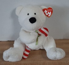 Ty PLUFFIES: CANDY CANE The Holiday Bear New With Tags