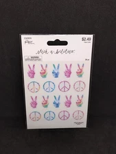 The Paper Studio Stick A Abilities Tie Dye Peach Sign Stickers