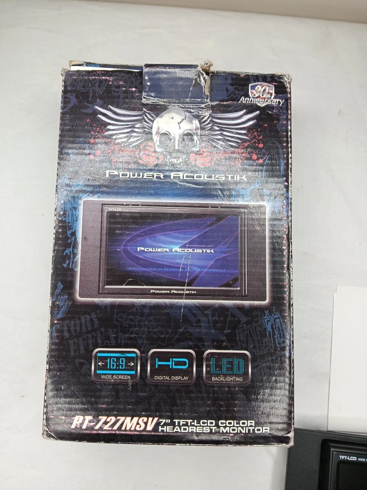 Power Acoustik 7" Headrest Monitor PT-727MSV *Missing Remote* - Image 2 of 4