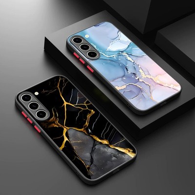 Marmor Muster Acryl Hülle Für Samsung S26 Ultra S25 FE S24 S23 A37 A36 A56 A17