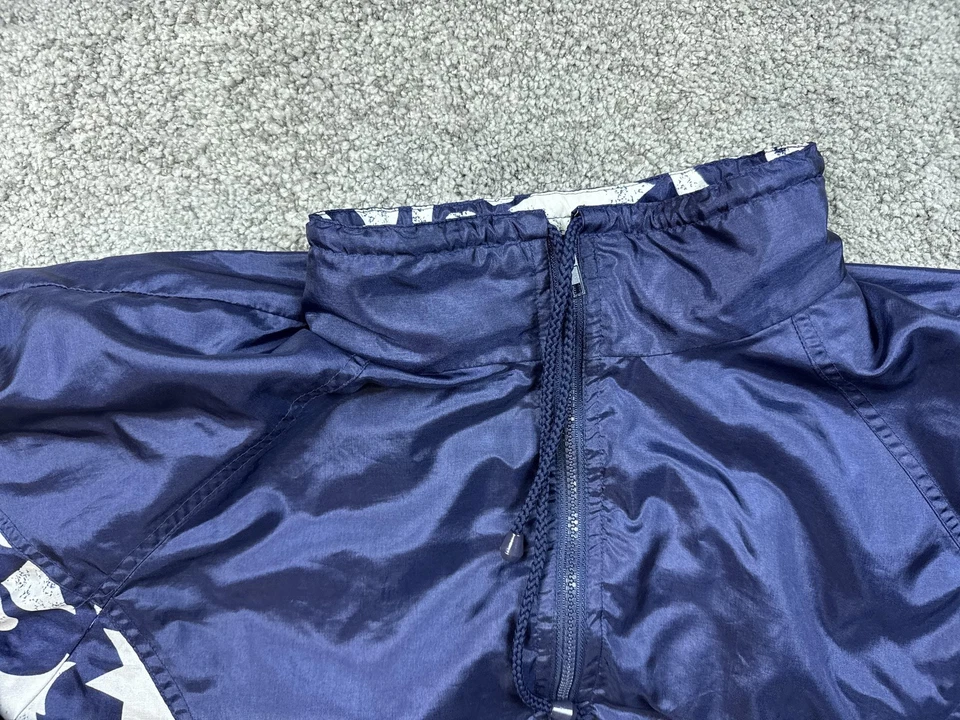 Chaqueta cortavientos vintage Metro Active para mujer grande de nailon estampado de estrellas retro años 90 Foto 3 de 4