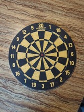 Vintage 17" Sportcraft / Baseball Dart Board DOUBLE SIDED Dartboard with Hanger