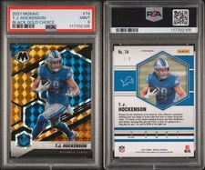 2021 Mosaic - TJ Hockenson - Black Gold Choice - #6/8 - PSA 9