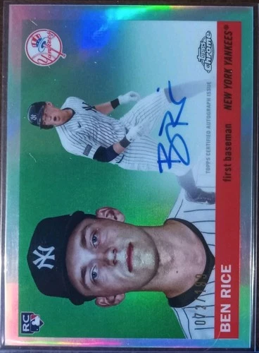 2025 Topps Chrome Platinum - Ben Rice Refractor Auto /199 #CPA-BR RC