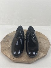 Diamant Patent Leather Ballroom Dance Shoes Mens Size 8 Black Made In Germany