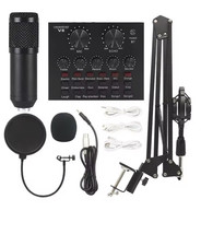 V8 Sound Card Set Professional Audio Condenser Mic Studio Singing Microphone