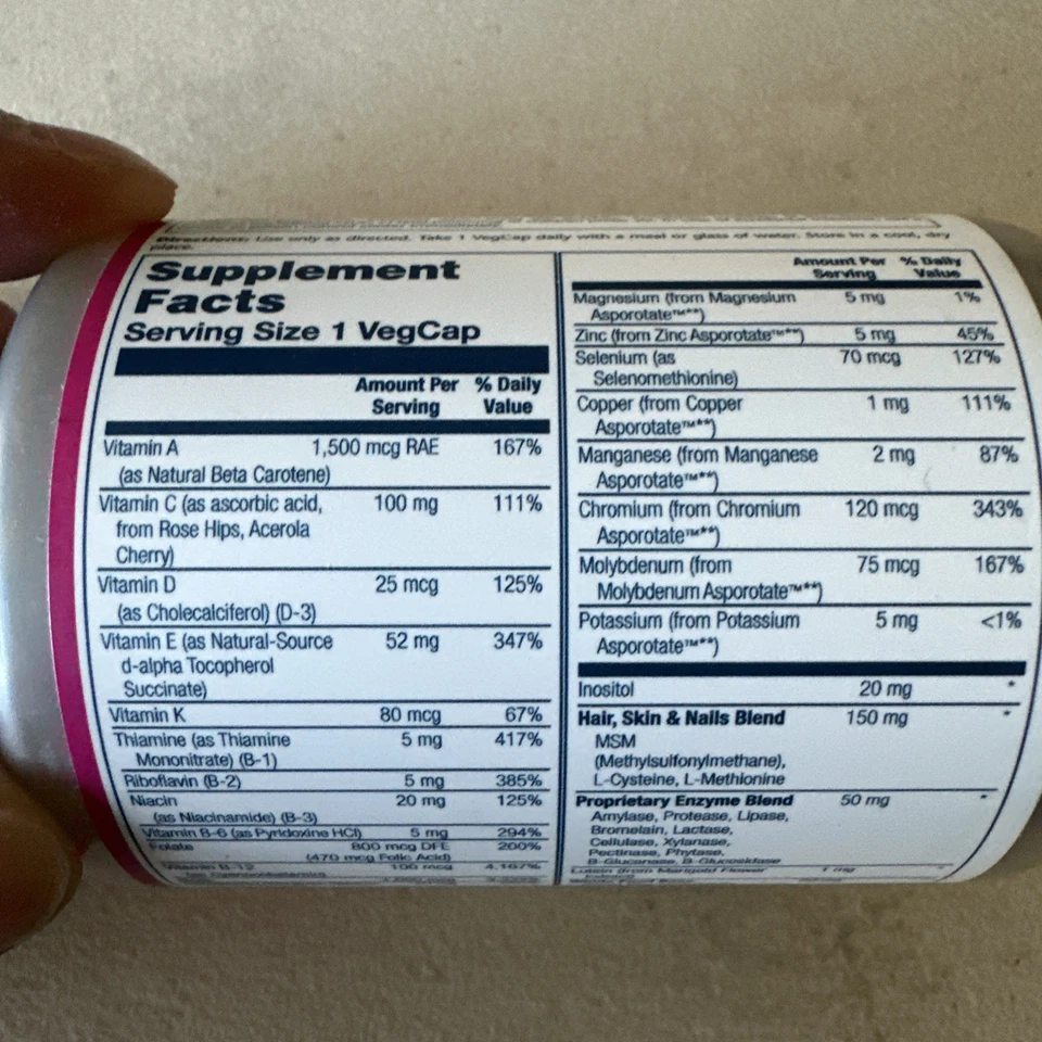 Solaray ~ Multivitamínico mujer una vez al día ~ 90 VegCap ~ Sellado ~ Exp.09/2028 Foto 2 de 4