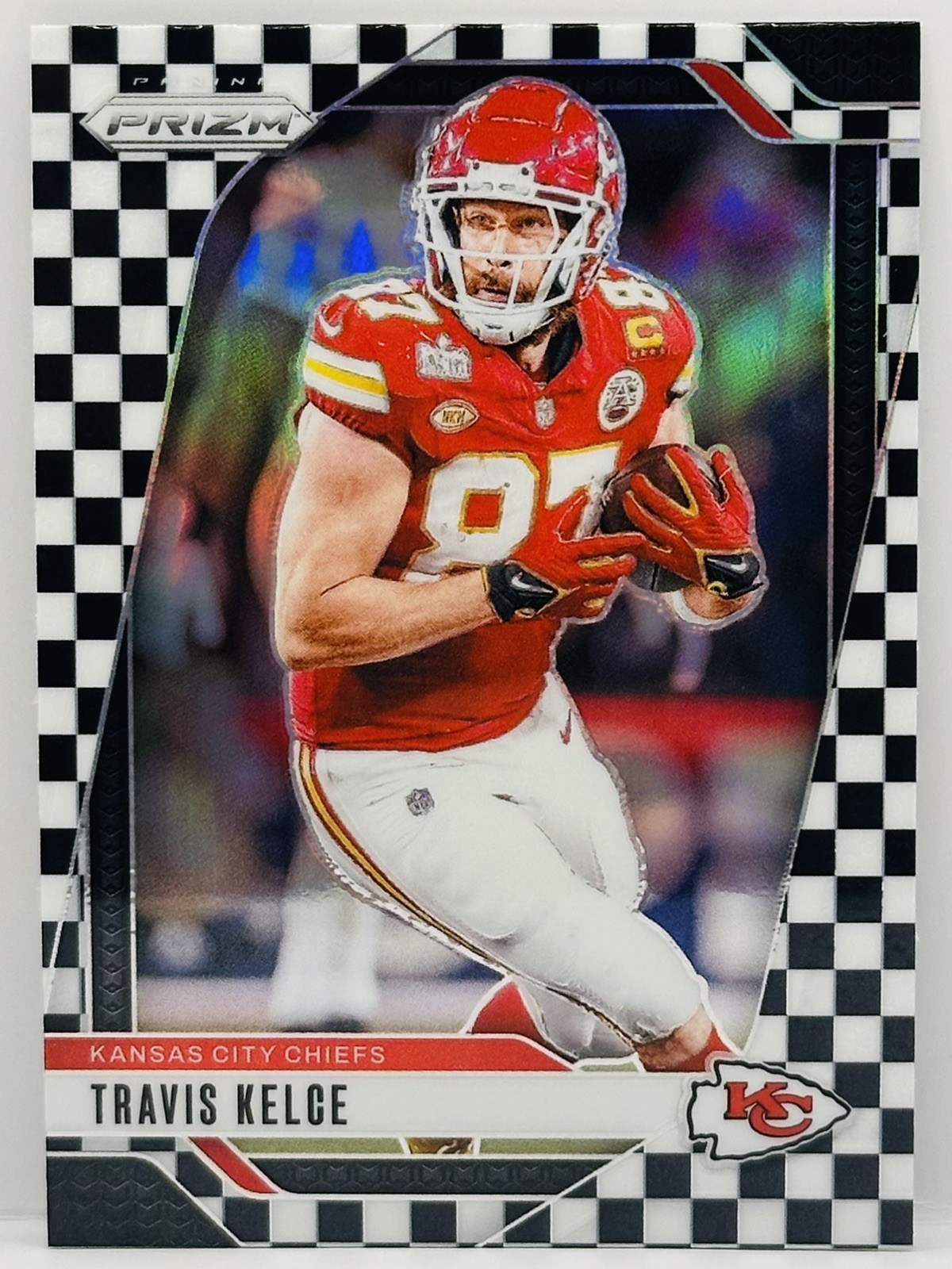 2024 Panini Prizm Travis Kelce Black & White Checkerboard #140 Chiefs