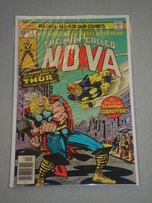 NOVA #4 VOL 1 FN- (5.5) MARVEL COMICS CLASSIC THOR BATTLE DECEMBER 1976