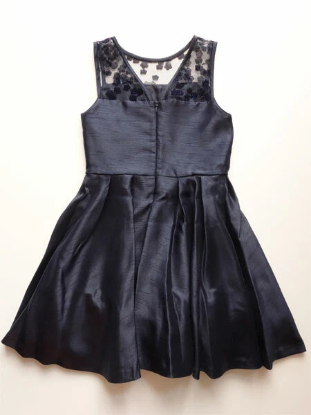 NUEVO Vestido de Fiesta Maria Casero Azul Marino Tafetán Niñas Tallas 7, 8 Nuevo con Etiquetas Foto 2 de 3