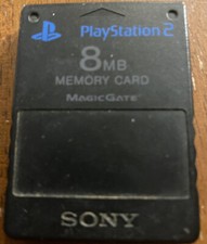 Official Sony PlayStation 2 PS2 Memory Card OEM SCPH-10020 Magic Gate 8MB Black