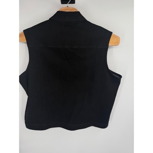 Harley Davidson Men's Black Denim Motorcycle Vest Embroidered NWT Sz 2XL - Picture 9 of 9