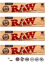 4x Raw Classic King Size Rolling Papers Slim 4 PKS *Discounts* USA SHIPPED!
