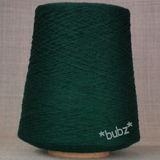 SUPER SOFT ITALIAN 3 PLY MERINO WOOL YARN 400g CONE SPRUCE GREEN MACHINE KNIT
