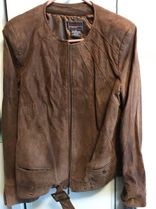 blue leather motorcycle jacket