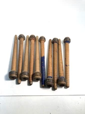 Wood Bobbins Spools Wooden Industrial Style Spindles 8.75" Wooden Quills Lot-10: