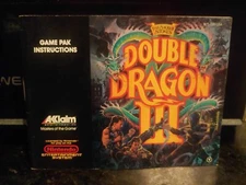 DOUBLE DRAGON III Nintendo NES Game Original ACCLAIM 1990 Manual Booklet *ONLY*