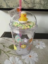 NEW Fab Finds EASTER LIGHT UP Dome Tumbler Chick FLASHING YELLOW  (GR184)