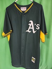 Oakland A's Majestic Baseball Jersey Size 44 Cool Base MLB Athletics 2015 Green