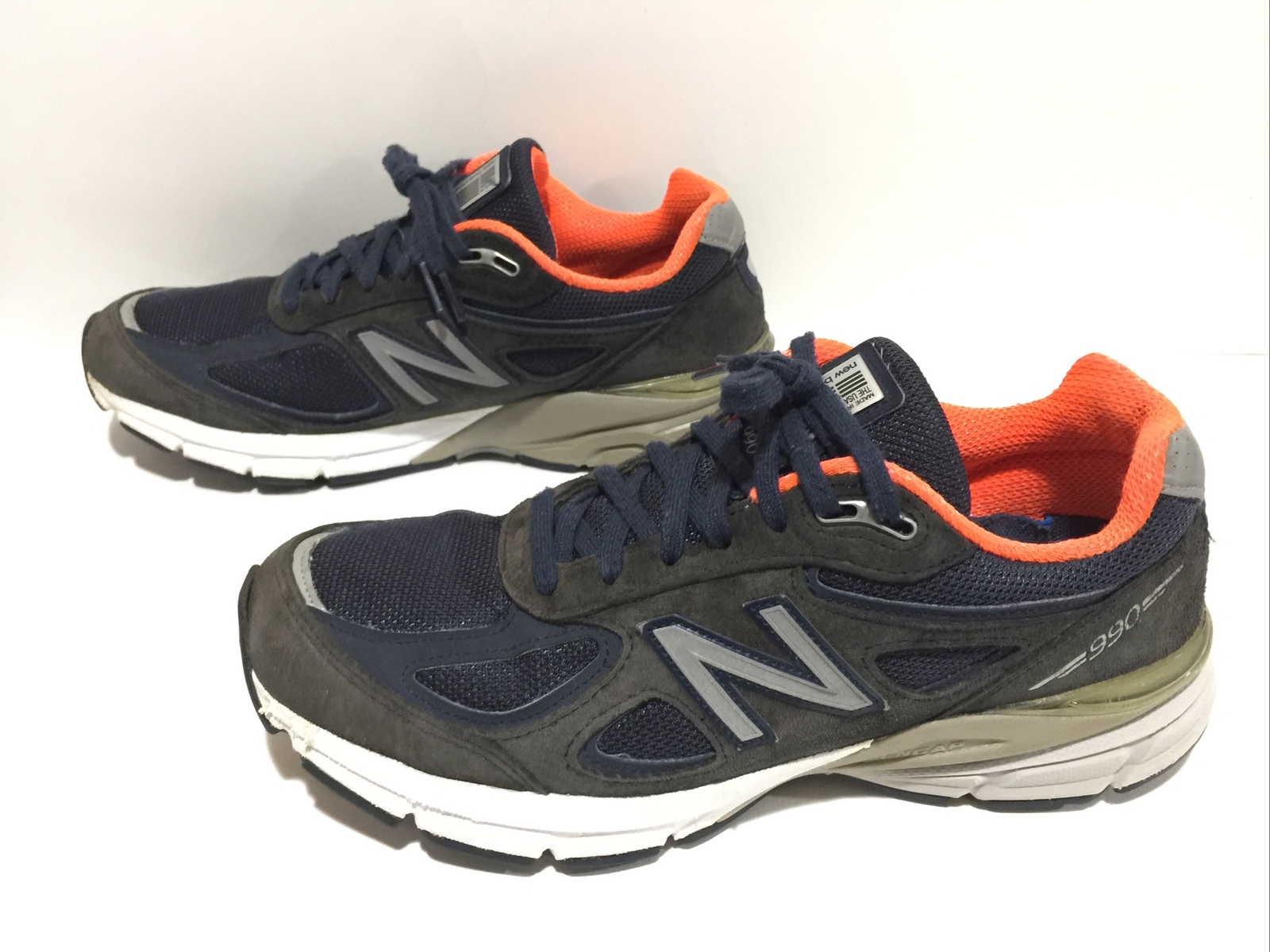 Size 10 - New Balance 990v4 Navy Orange 