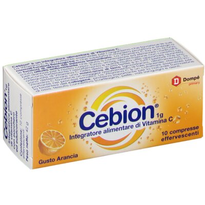Cebion 1g Integratore Alimentare Di Vitamina C Gusto Arancia 10 Compresse Efferv