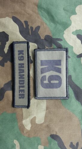 K9 Handler OD Green Patch 2 Piece Set Sheriff SWAT Border Patrol Police - Picture 2 of 5