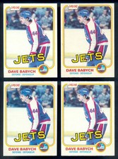1981 OPC O PEE CHEE #358 Dave Babych RC 4 CARD LOT NM-MINT Rookie Winnipeg Jets 