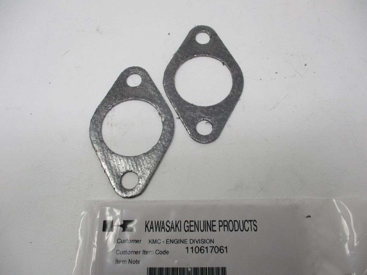2 Genuine Kawasaki 11061-7061 11060-2383 Exhaust Muffler Gaskets