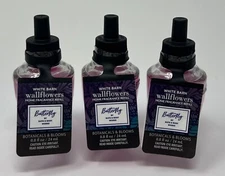 LOT OF 3 BATH & BODY WORKS BUTTERFLY WALLFLOWER FRAGRANCE REFILL BULB PLUG IN