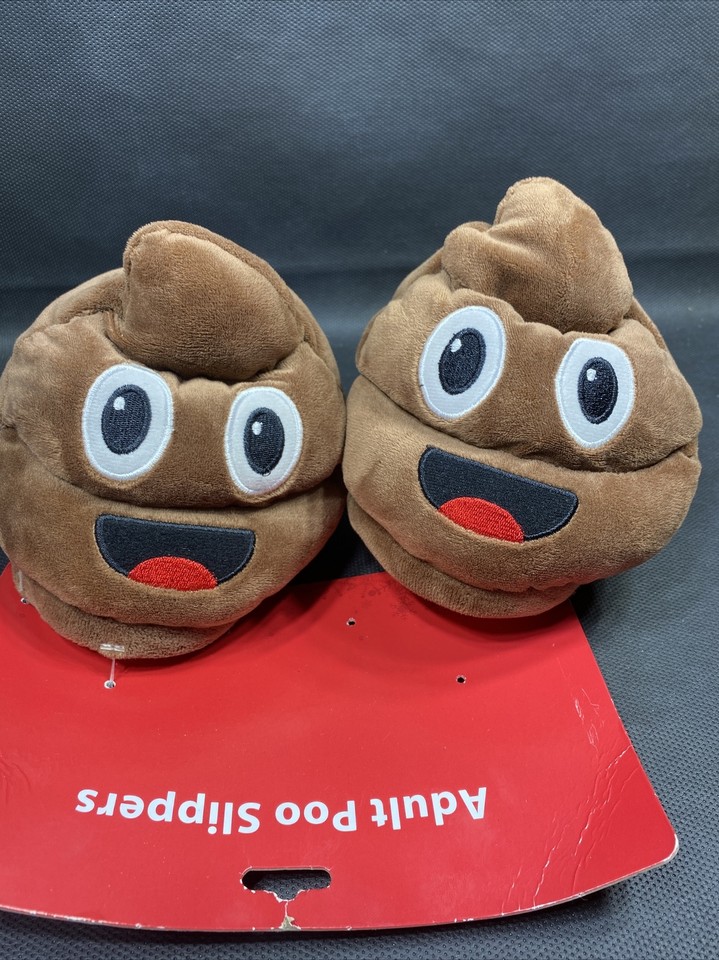 Poop Ebay Adult Poo Poop Turd Emoji Novelty Slippers Sz M (7-8) Gag Christmas ...