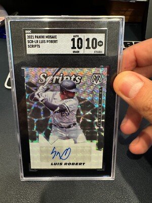 2021 Panini MLB SCR-LR Luis Robert Scripts Prizm Auto / Autograph SGC ...