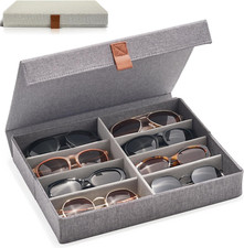 Beautiful Sunglass Storage Organizer for 8 Pairs - Stylish Case/Holder Displays