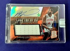 2013-14 SPECTA SPECTACULAR ANDRE DRUMMOND AUTO #11/15 REPLAY #1/2 SEALED ENCASED