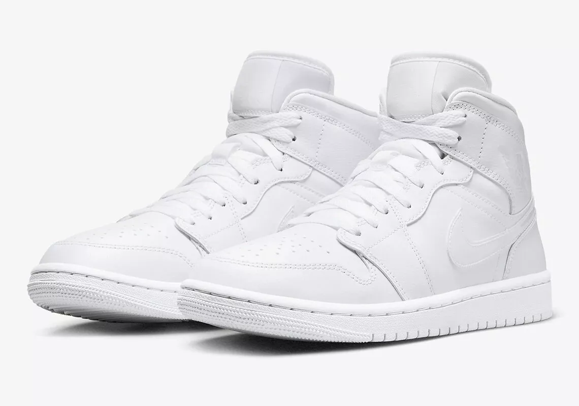 Jordan 1 Mid Triple White (2022) Men's - 554724-136 - US