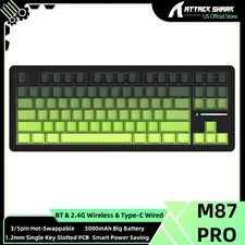 ATTACK SHARK M87PRO Clavier mécanique sans fil avec imprimé latéral PBT Captures-clés