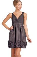 NWOT Max and Cleo Taffeta Mock Faux Two-Piece Dress Black Size 10