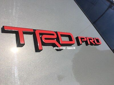 Toyota 4Runner TRD PRO Grill Emblem Decal 2014 2015 2016 2017 and 2018